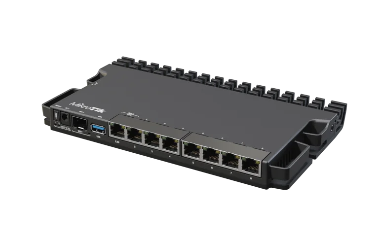 Roteador MikroTik RB5009UG+S+IN, foto oficial do fabricante