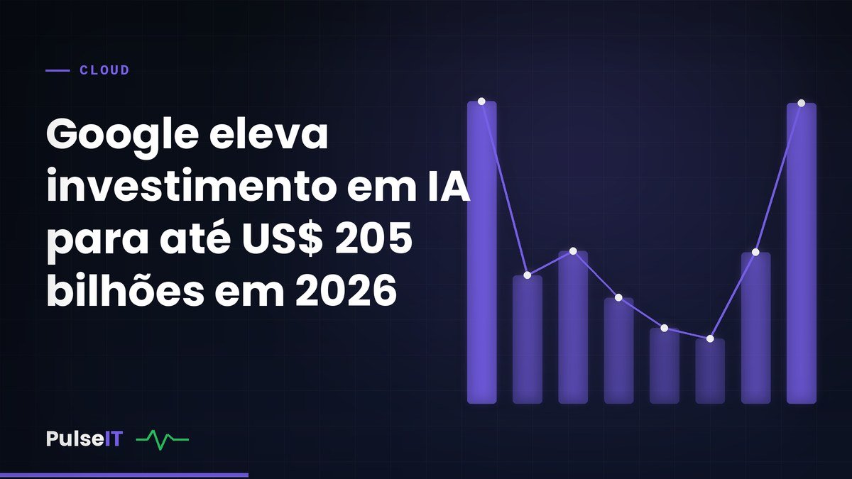 Google eleva investimento em IA para até US$ 205 bilhões em 2026