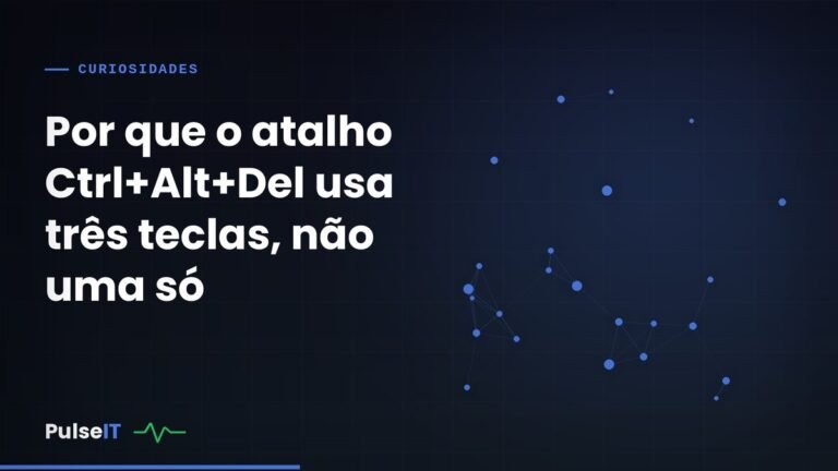 Por que o atalho Ctrl+Alt+Del usa três teclas, não uma só