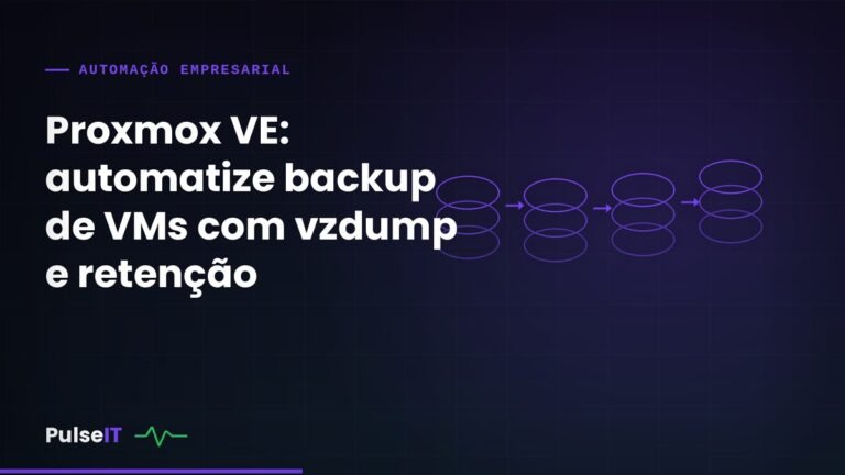 Proxmox VE: automatize backup de VMs com vzdump e retenção