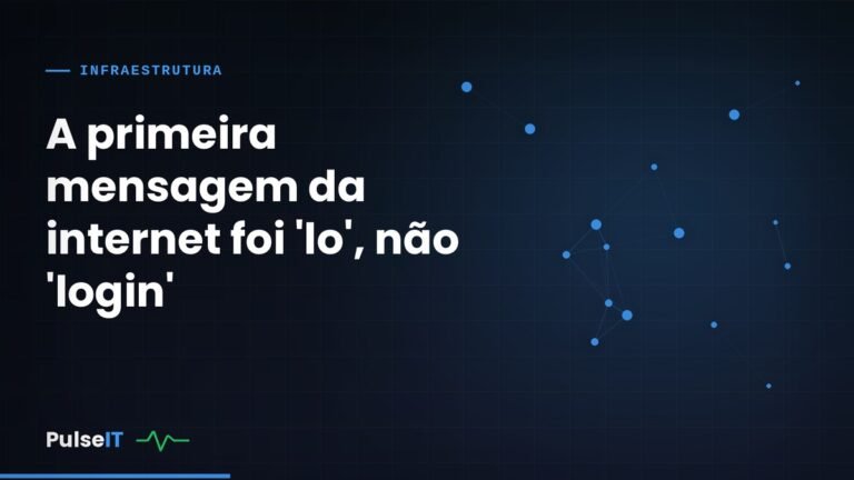 A primeira mensagem da internet foi ‘lo’, não ‘login’