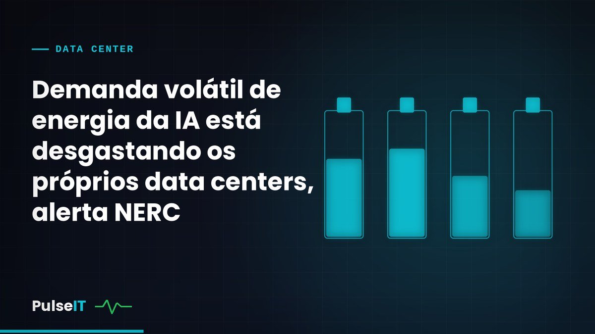 Demanda volátil de energia da IA está desgastando os próprios data centers, alerta NERC