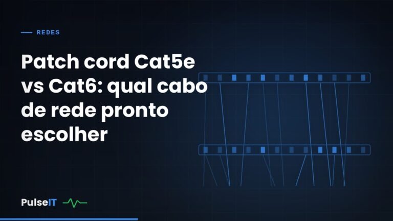 Patch cord Cat5e vs Cat6: qual cabo de rede pronto escolher