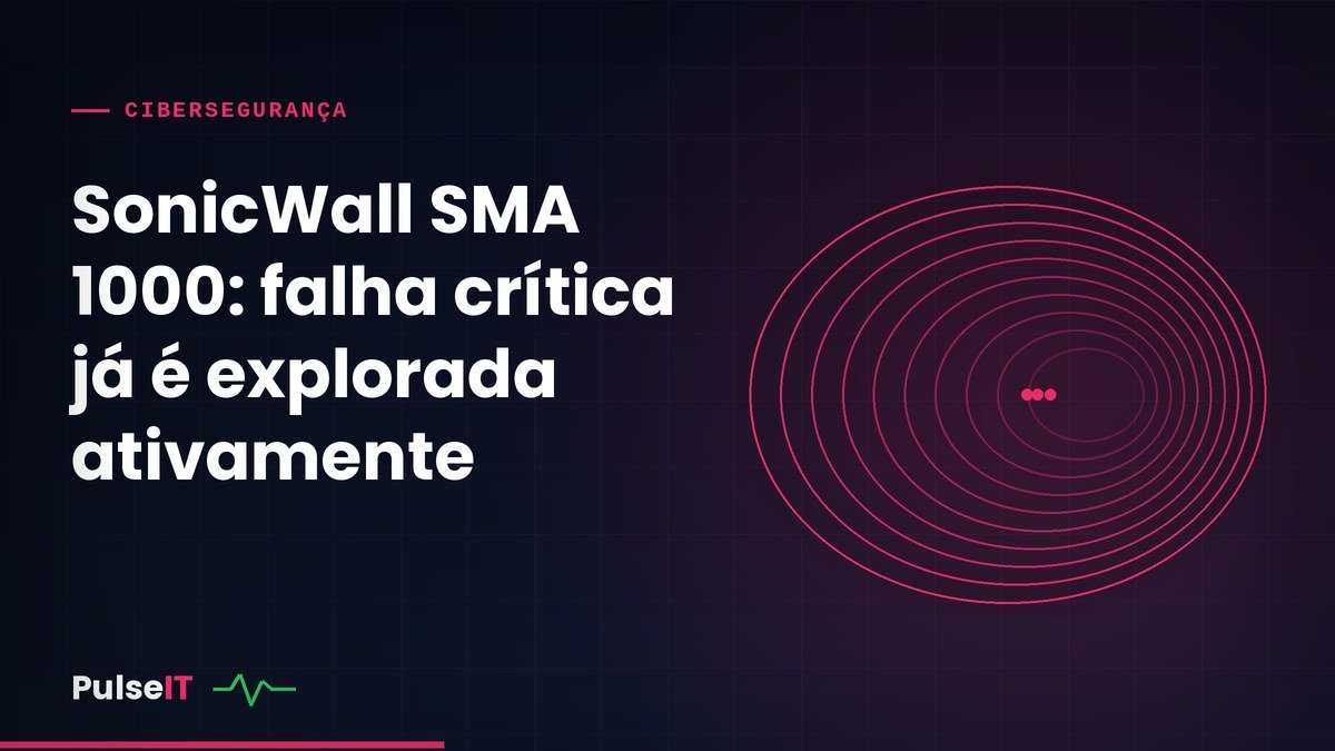 SonicWall SMA 1000: falha crítica já é explorada ativamente